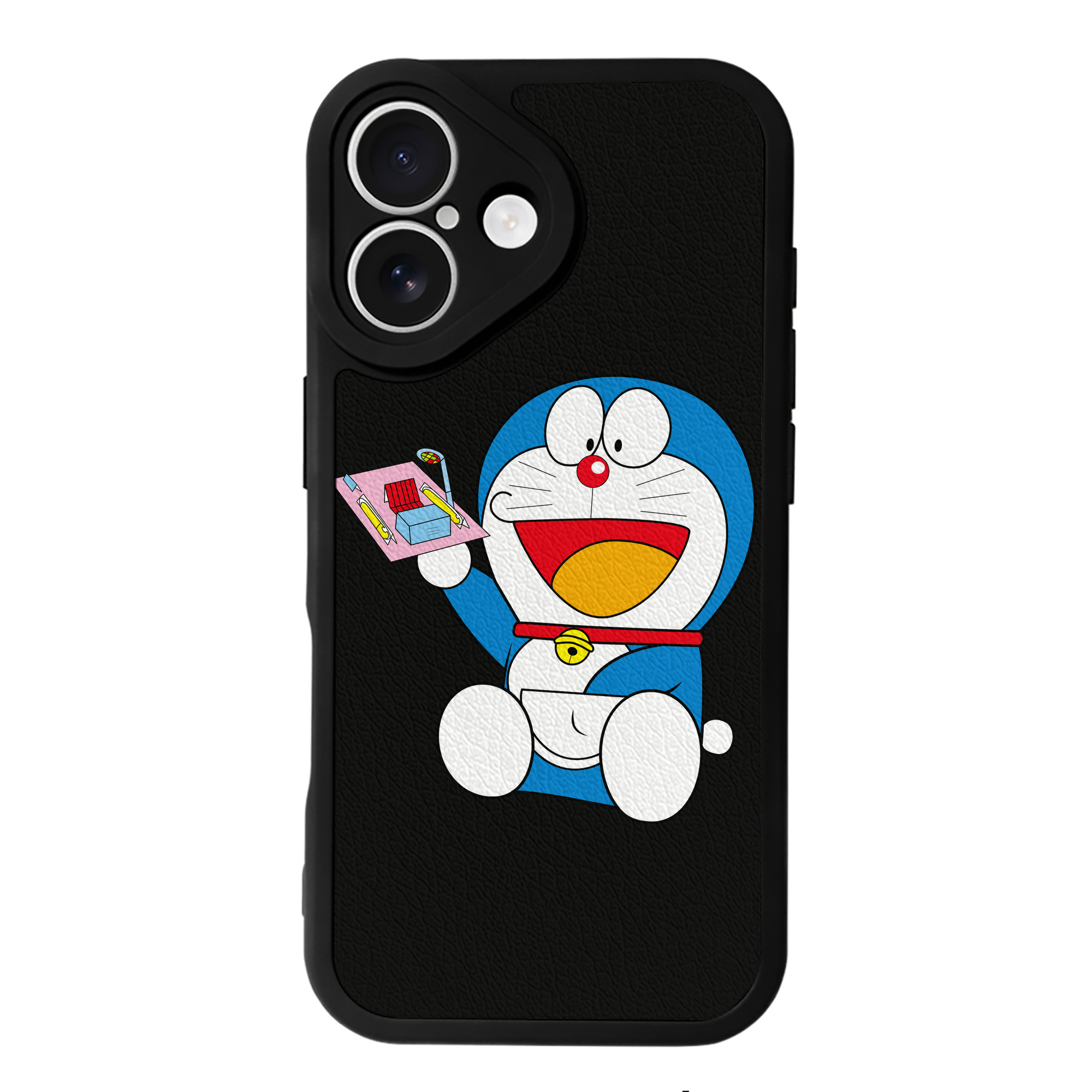 （画像用） ドラえもん Doraemon 【iPhone 16シリーズ対応】シリコンスマホケース（レザー調） 材質：シリコン